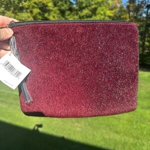 Nordstrom  Burgundy Faux Fur Pouch